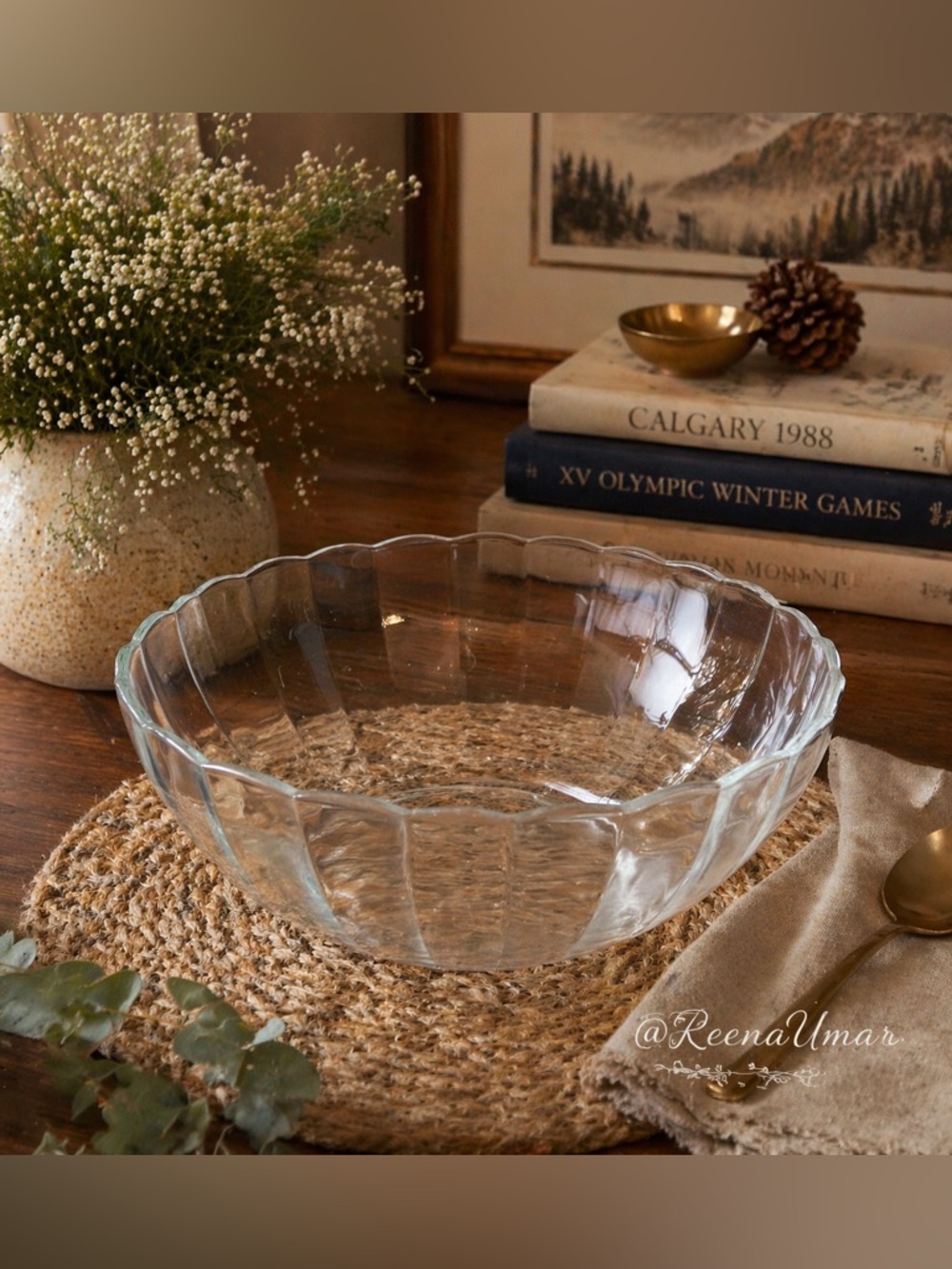 Vintage Duralex 9.8” Clear Glass Salad Bowl – Made in France
